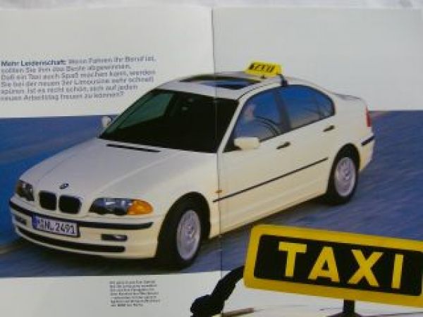 BMW 320d E46 Taxi Prospekt 1998 NEU Rarität