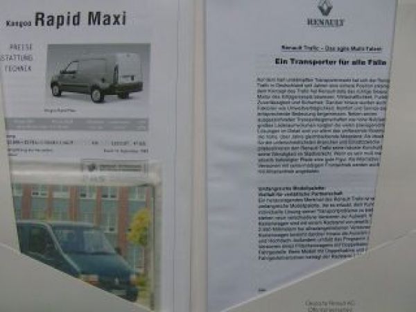 Renault Pressemappe Traffic Rapid 1999