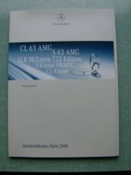 Mercedes Benz Paris 2006 CL63 SLR Mc Laren 722 Edition