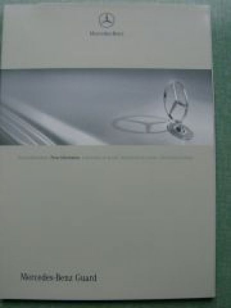 Mercedes Benz Guard Pressemappe S-Klasse Panzerung Rarität 2006