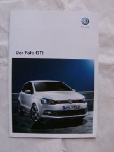 VW Polo GTI Prospekt Oktober 2010 NEU