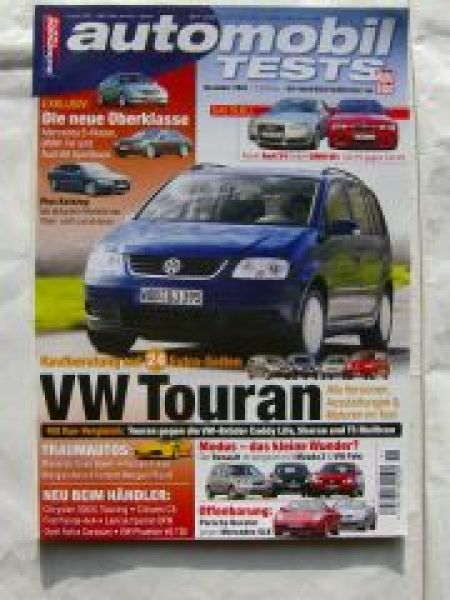 automobil TESTS 11/2004 VW Touran, Audi S4 vs. M3 E46,Modus