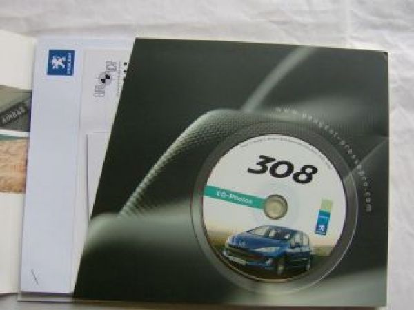 Peugeot 308 Pressemappe September 2007 +Foto CD