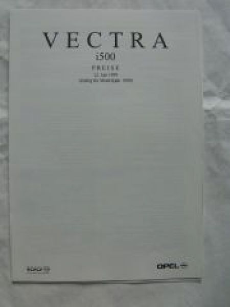Opel Vectra i500 Juli 1999 NEU