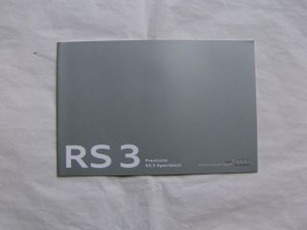 Audi Preisliste RS3 Sportback Oktober 2011 NEU