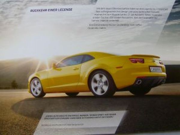 Chevrolet Camaro Prospekt +Preisliste Oktober 2011 NEU