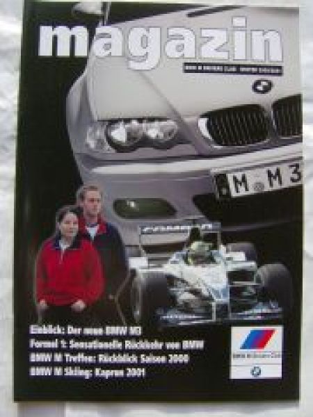 M drivers club magazin Winter 2000/01 M3 E46,Formel 1 Rückkehr