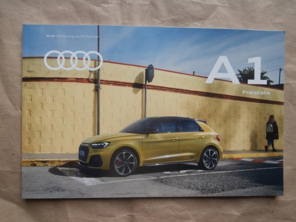 Audi A1 (Typ GB) 30TFSI Preisliste 13.9.2018