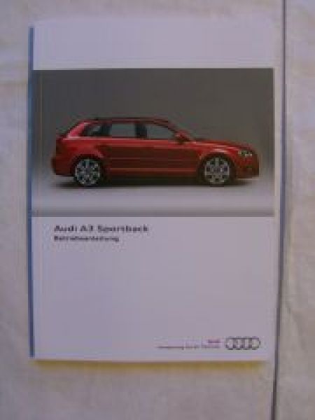 Audi A3 Sportback Handbuch Mai 2011 NEU