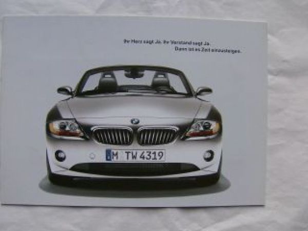 BMW Z4 Roadster E85 Vorstellungsprospekt 2.5i 3.0i April 2003