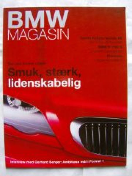 BMW Magasin 1/1999 Dänemark 3-serie coupè E46,X5,Gerhard Berger