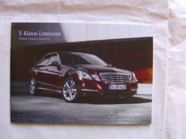 Mercedes Benz E-Klasse Limousine BR212 E63AMG Oktober 2011