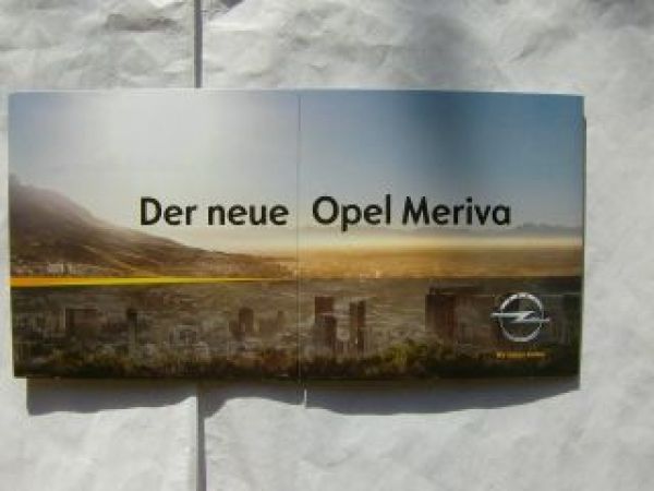 Opel Meriva 3-D Brille Flyer Vorstellung Januar 2010 NEU