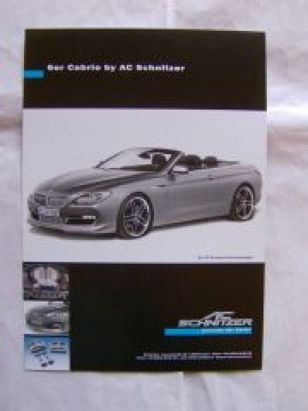 AC Schnitzer BMW 6er Cabriolet F12 Prospekt/Preisliste 2012 NEU