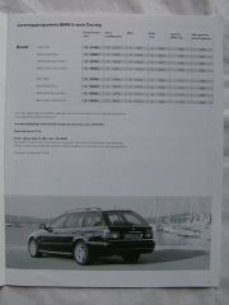 BMW Prijslijst 5-serie Touring E39 September 2003