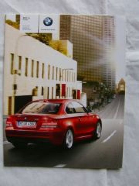 BMW 1er Coupè E82 Preisliste 1.9.2007 SCHWEIZ