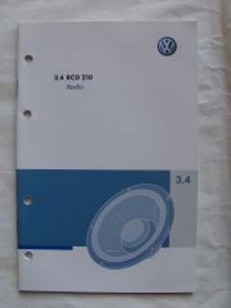 VW RCD 210 Radio Betriebsanleitung November 2007 NEU