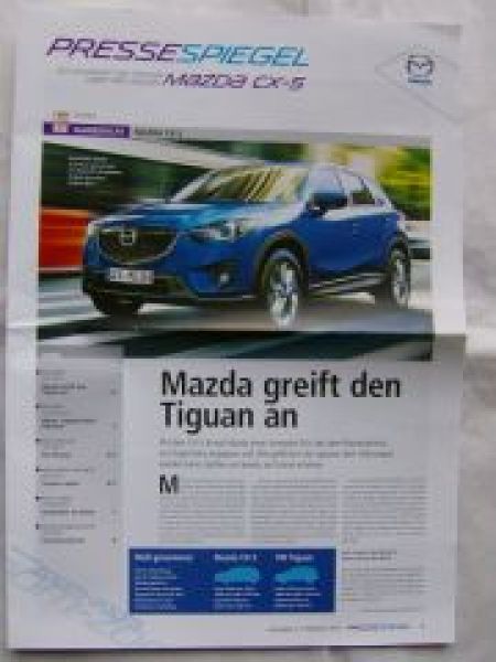 Mazda CX-5 Pressespiegel Oktober 2011 NEU