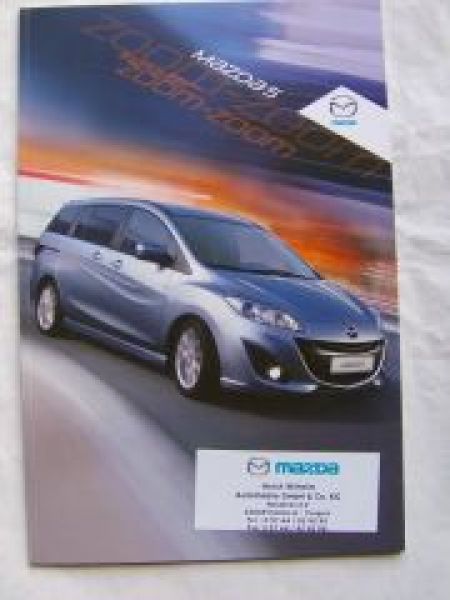 Mazda 5 +Farben/Polster Prospekt Mai 2011 NEU
