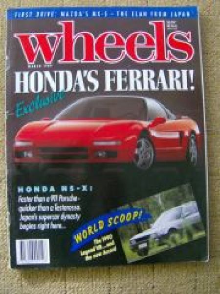 wheels 3/1989 Honda NS-X Alfa Romeo 33 Mercedes W125