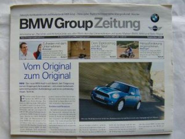 BMW Group Zeitung 9/2006 Mini R56,BMW Turbo