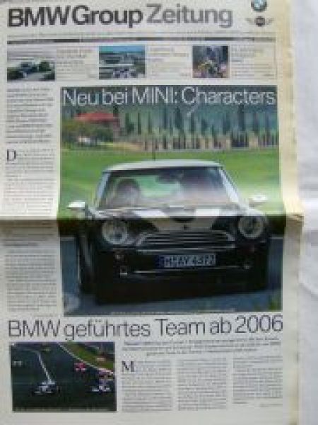 BMW Group Zeitung 7+8/2005 Mini Characters,25 Jahre GS,E91