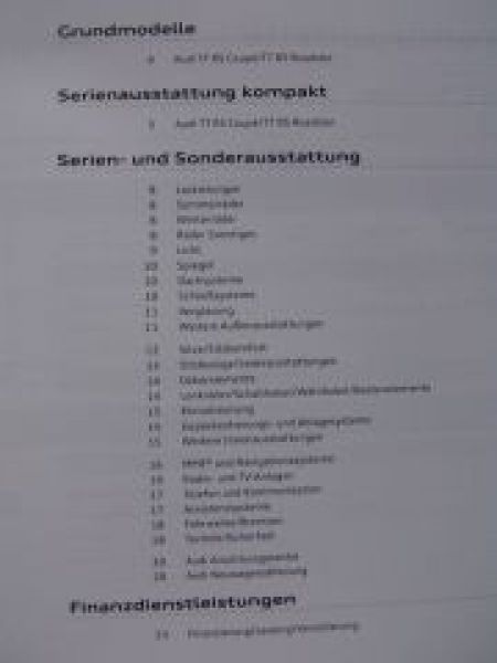 Audi TT RS Coupè +Roadster September 2011 NEU