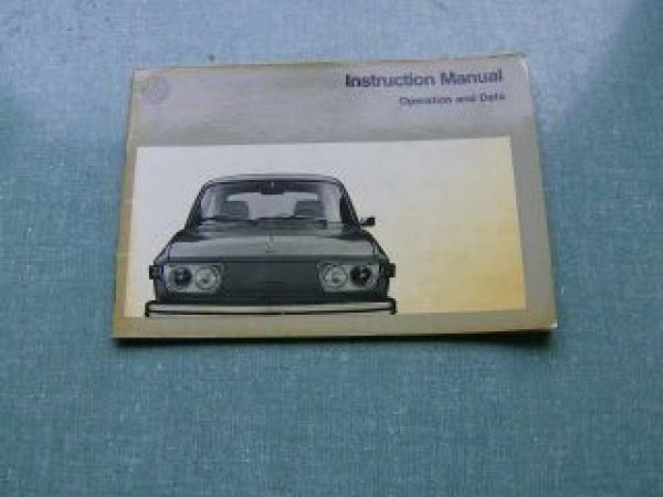 VW 412E Instruction Manual 1972 UK english