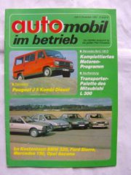 automobil im Betrieb Nr.6 12/1983 Peugeot J5 Kombi Diesel