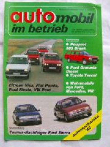 automobil im Betrieb Nr.4 8+9/1982 Citroen Visa vs. Fiat Panda v