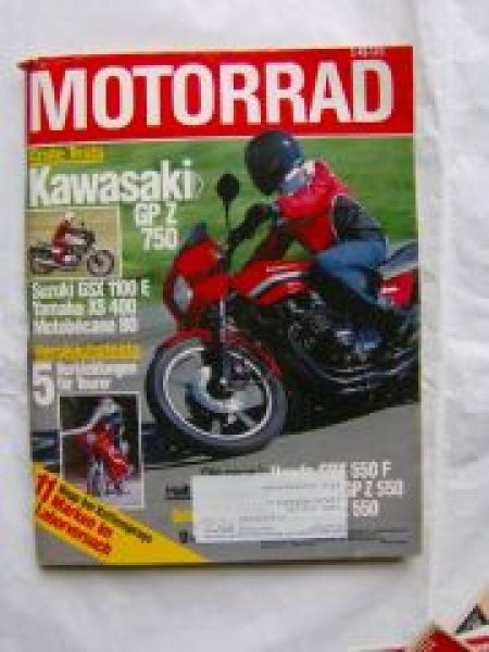 Motorrad 9/1982 Kawasaki GP Z 75 0,Suzuki GSX 1100E,Yamaha XS400