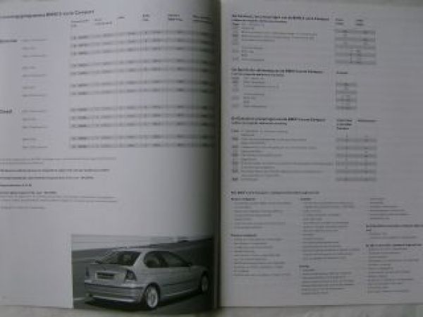 BMW Prijslijst 3-serie E46 compact sedan touring coupè cabrio