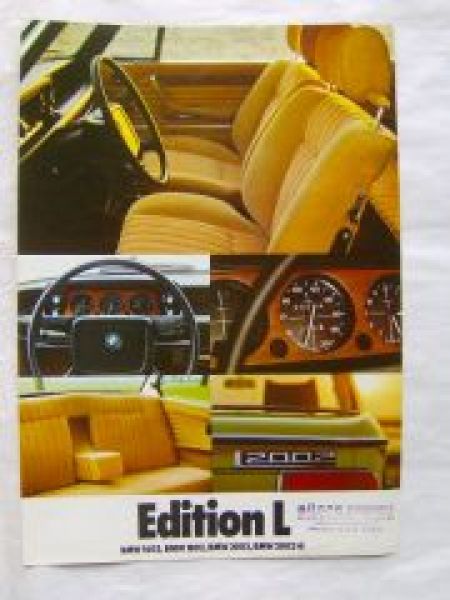 BMW 1602,1802,2002,2002tii Edition L September 1974
