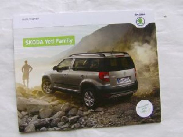 Skoda Yeti Family Prospekt +Preisliste September 2011 NEU