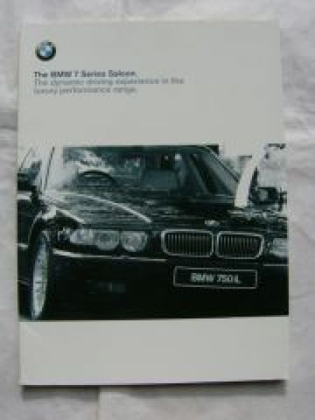 BMW 728i-750i/iL Series Saloon UK Rechtslenker Prospekt März 199