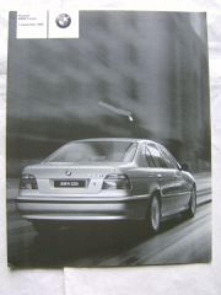 BMW Prijslijst 5-serie E39 Sedan Touring Niederlande September 1