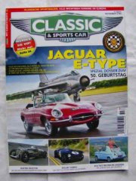 Classic & Sports Car 11/2011 Jaguar E-Type,Shelby Cobra, 2CV,Fia