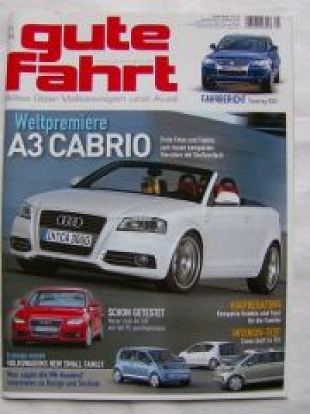 gute fahrt 1/2008 A3 Cabrio, Touareg R50, A4 1.8T Multitronic