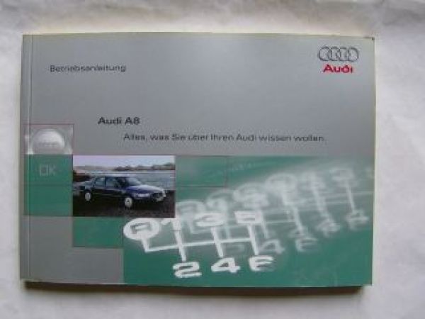 Audi A8 Betriebsanleitung 4D2 Juni 1999 NEU