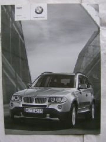 BMW Preisliste X3 2.0i 2.5si 3.0si 2.0d 3.0d 3.0sd E83 September