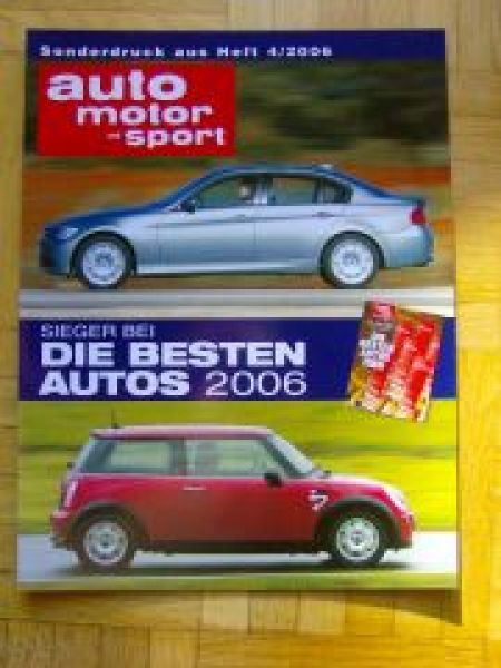 AMS 4/2006 BMW 3er E90 Limousine +Mini Seven Besten Autos 2006