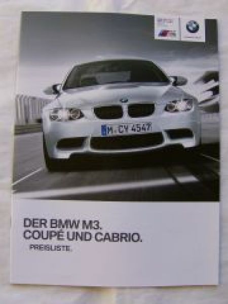 M3 Coupè E92 M3 Cabrio E93 +Competiton Paket März 2012