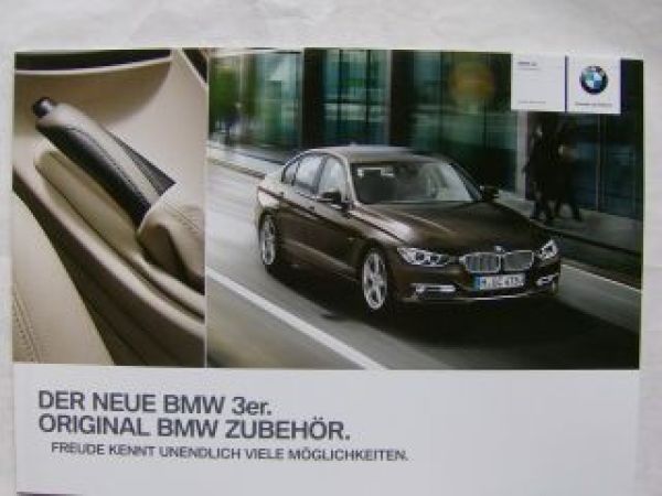 BMW 3er F30 Original Zubehör Katalog Dezember 2011 NEU : Autoliteratur Höpel