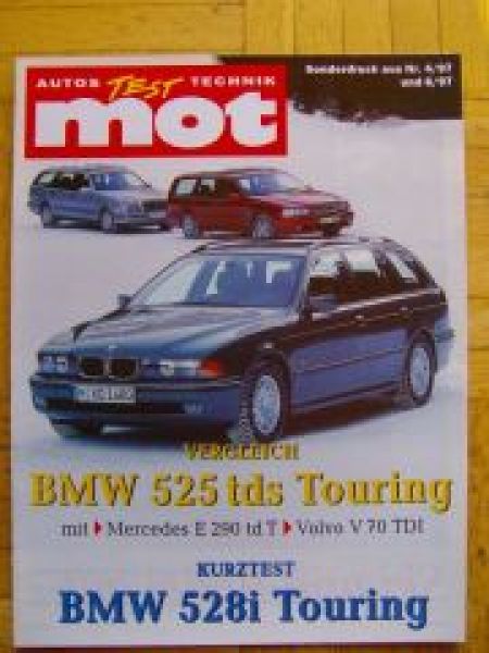 mot 4/97 +6/97 BMW 525tds Touring E39 im Vergleich...