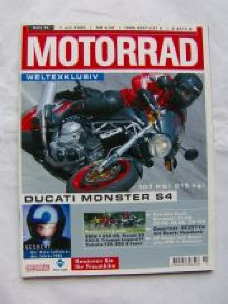 motorrad 15/2000 Ducati Monster S4, Suzuki Hayabusa Dauertest