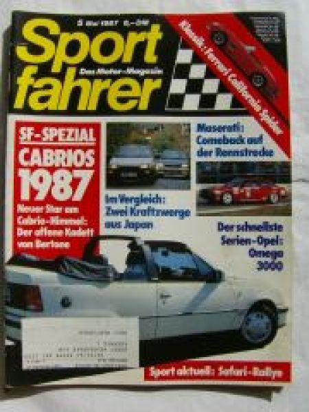 Sportfahrer 5/1987 BMW M3 E30, Ferrari California Spider,RX-7 Tu