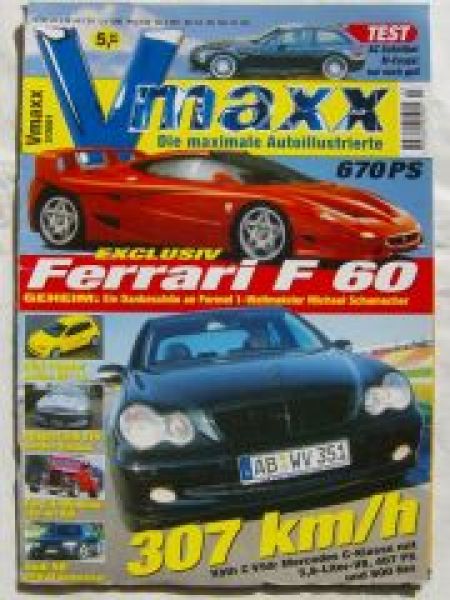 Vmaxx 3/2001 Ferrari F60,AC Schnitzer M Coupè,Hamann 206 S16