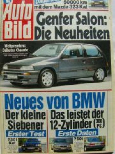 Auto Bild 10/1987 BMW 750i E32, 730i Kat, Daihatsu Charade, Mazd