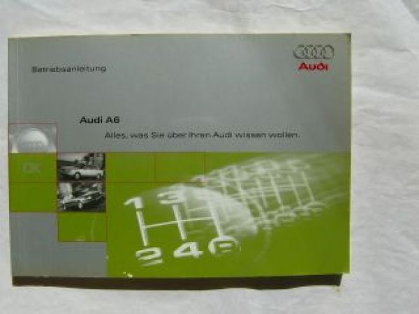 Audi A6  Typ4A C4 Betriebsanleitung Mai 1996