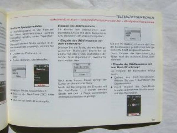 Audi Telematik Betriebsanleitung August 2000